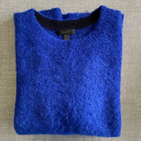 Bright Cobalt J. Crew Alpaca Sweater Oversize Fit Size S - Picture 1 of 7